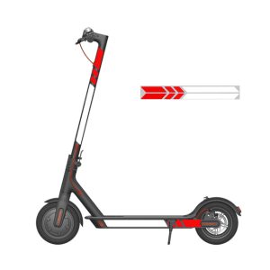 PEGATINA REFLECTANTE BLANCA ROJA PARA PATINETE ELÉCTRICO